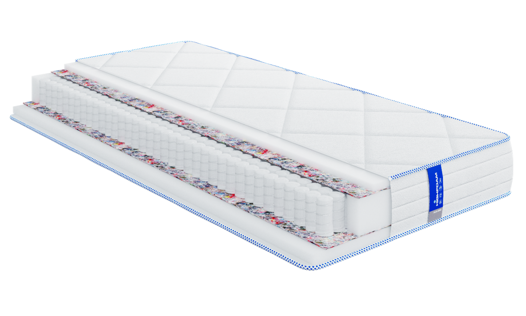 Ортопедичний матрац середньої жорсткості HighFoam Obeliks Dion на незалежних пружинах 80x190