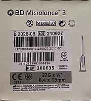 Игла инъекционная BD Microlance 27G 0.4 x 13 mm