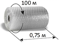 Воздушно-пузырчатая пленка 75 см х 100 м.п. х 65 мк