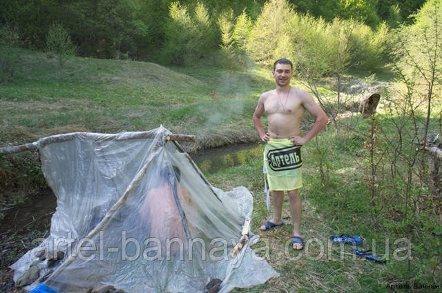 Артіль Банна . лазня в горах, піч паровоз