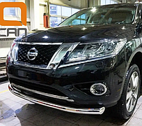 Кенгурятник одинарний вус на Nissan Pathfinder (c 2014---) Can Otomotiv d76\60 mm