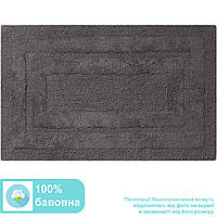Коврик для ванной и туалета, прикроватный коврик из 100% хлопка PHP Sirio Carbonio 50х80 см серо-коричневый