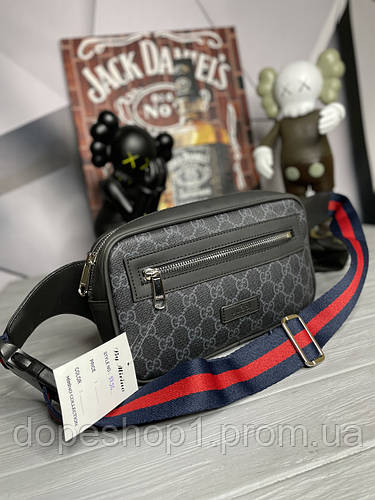 Купить Мужская поясная сумка бананка Gucci стильная брендовая барсетка ...