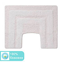 Коврик для туалета PHP Sirio Bianco 40х50 см белый, мягкий гипоаллергенный туалетный коврик под унитаз