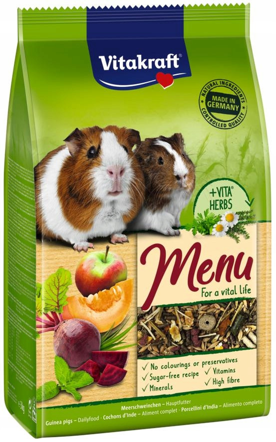 Vitakraft Menu Vital 3 кг, для морских свинок, фото 1