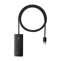 USB-хаб Baseus Lite Series 4-in-1 Black USB-A to USB 3.0*4 (1m) (WKQX030101)