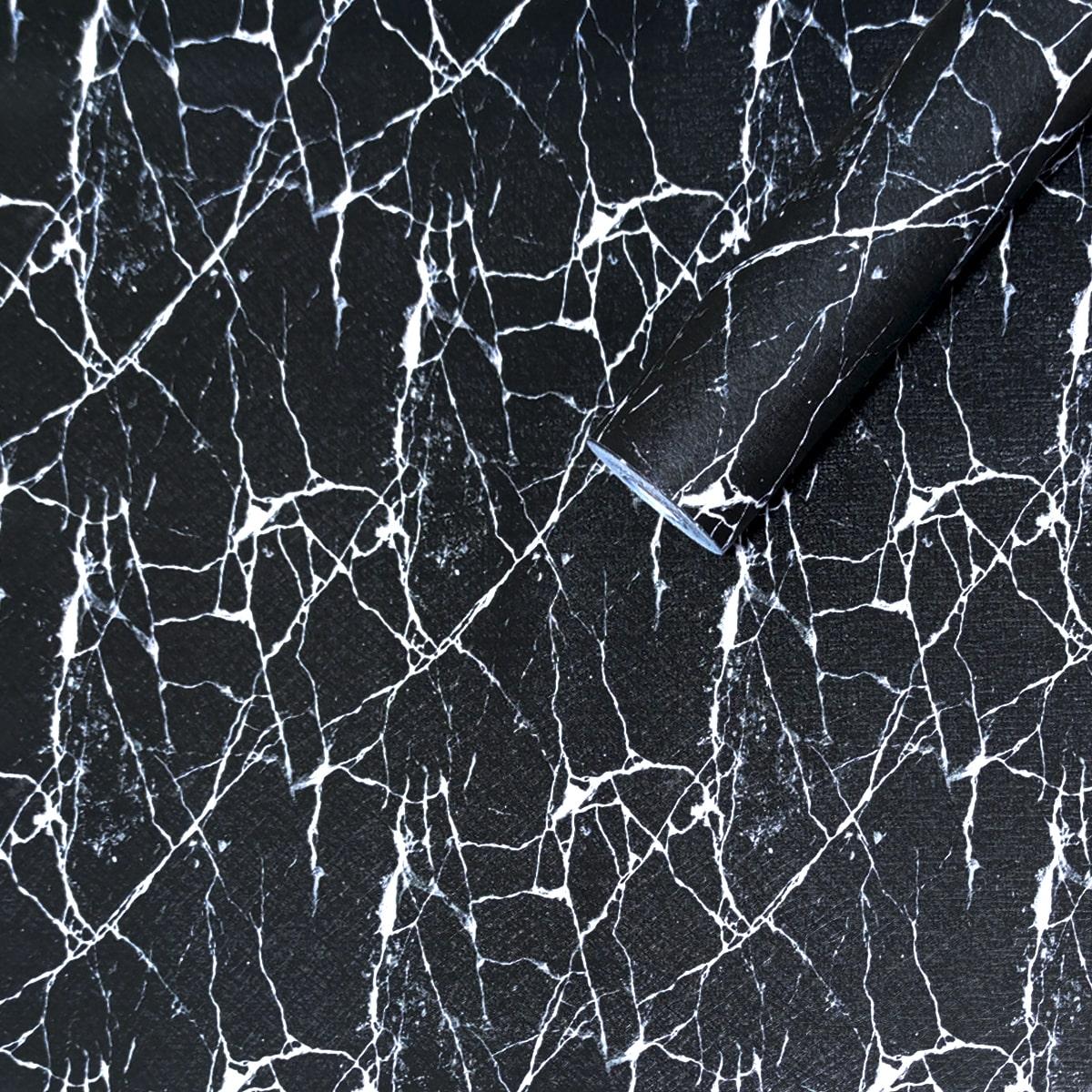 Самоклеюча плівка чорний мармур 0,45х10м SW-00001206, фото 1