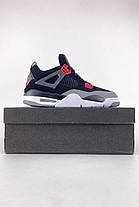 Чоловічі Кросівки Nike Air Jordan Retro 4 Infrared Gray Black / Найк Аїр Джордан 4 Інфраред Сірі з Чорним, фото 3
