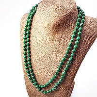 Намисто з Малахіта Кулька 8 мм Довжина 110 см