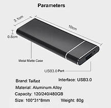 Портативний зовнішній мініжорсткий диск WORUIJIA USB 3.1 золотий, 2 ТБ, Amazon, Німеччина, фото 3