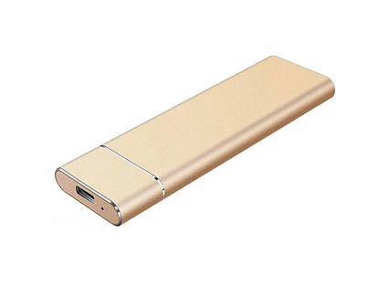 Портативний зовнішній мініжорсткий диск WORUIJIA USB 3.1 золотий, 2 ТБ, Amazon, Німеччина, фото 2