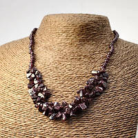 Кольє з Гранату Гірлянда 7х5х1,5 мм довжина 44 см