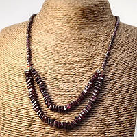 Гранатове Кольє Кам'яний Вік 5х2 мм довжина 47 см