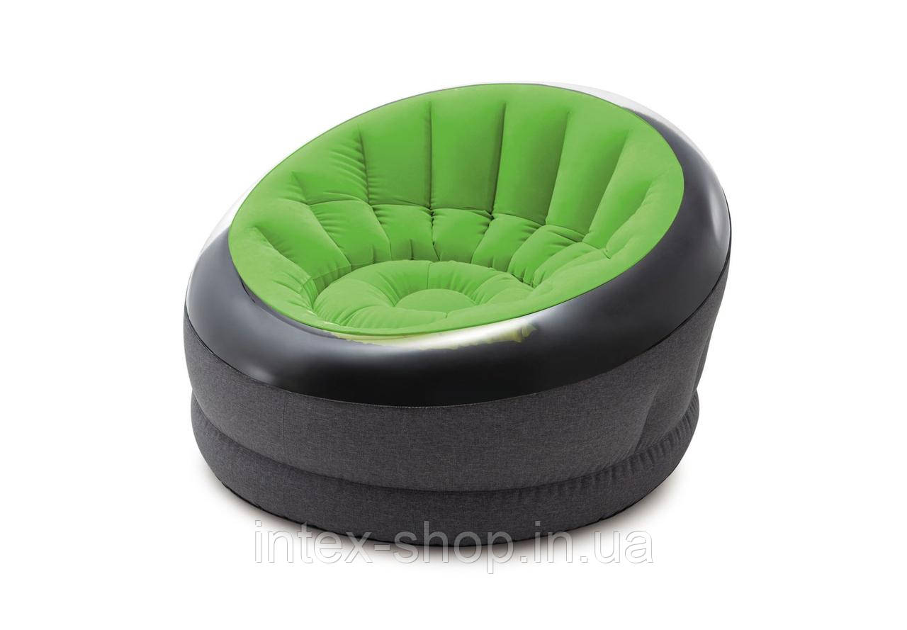 Надувне крісло Intex 68581 (112 х 109 х 69 см) (Зелене)