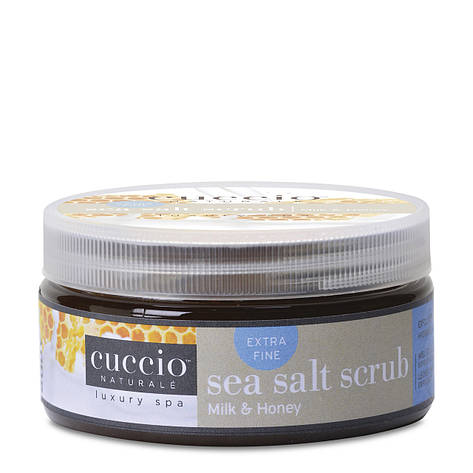 Дрібний сольовий скраб на масляній основі "Молоко і мед" - Cuccio Naturale Sea Salt Scrub Milk and Honey, фото 2