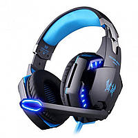 Ігрові навушники Kotion Each G2000 Pro Gaming Headset Black/Blue з мікрофоном та підсвічуванням