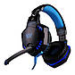 Ігрові навушники Kotion Each G2000 Pro Gaming Headset Black/Blue з мікрофоном та підсвічуванням, фото 4