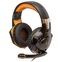 Игровые наушники Kotion Each G2000 Pro Gaming Headset Black/Orange с микрофоном и подсветкой