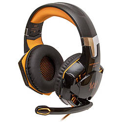 Ігрові навушники Kotion Each G2000 Pro Gaming Headset Black/Orange з мікрофоном та підсвічуванням