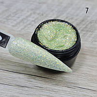 Гель глітерний для нігтів Saga Glitter Opal No 7, 8 мл