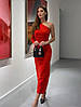 Вишукане вечірнє плаття в підлогу, червоне, фото 4