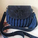 Клапан для сумки "Слон". Колір "Темно-синій", фото 5