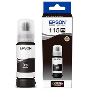 Оригінальне чорнило EPSON 115 Black (C13T07D14A) чорна фарба, 127 мл, 7500 сторінок за 5% заповнення А4