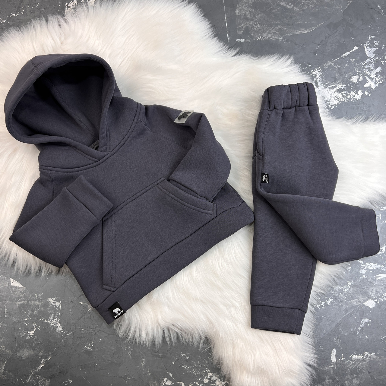 Спортивний дитячий костюм на флісі BEWARM Graphite, фото 1