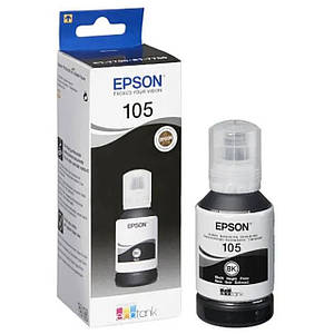 Оригінальне чорнило EPSON 105 Black (C13T00Q140) чорна пігментна фарба, 140 мл, 8000 сторінок 5% А4