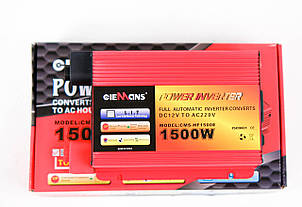 Інвертор перетворювач напруги CIEMANS 12-220V 1500W Power Inverter, фото 3