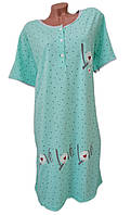 Нічна сорочка великого розміру для вагітних і годуючих мам, бавовна 3XL