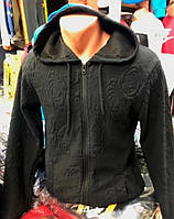 Кофта спортивна з капюшоном на блискавці чоловіча чорна