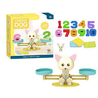 Гра Балансуючий собака BY-6005 дитячі математичні ваги, цуценя баланс, цифри, іграшка для дітей