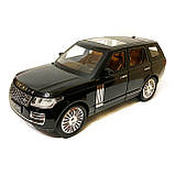 Машинка металева Land Rover Defender SC V6 «AutoExpert» Дефендер джип чорний звук світло 21*9*9 см (GT-1128), фото 2