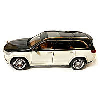 Машинка іграшкова Maybach GLS600 «АвтоЕксперт» Преміум Майбах метал чорний з білим світ звук 21*8*7 см (GT-0311), фото 2