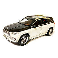 Машинка іграшкова Maybach GLS600 «АвтоЕксперт» Преміум Майбах метал чорний з білим світ звук 21*8*7 см (GT-0311), фото 3