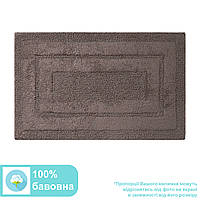 Коврик для ванной или туалета, прикроватный из 100% хлопка PHP Sirio Castoro 65х150 см коричнево-серый