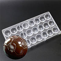 Поликарбонатная форма для шоколада футбольный мяч опт