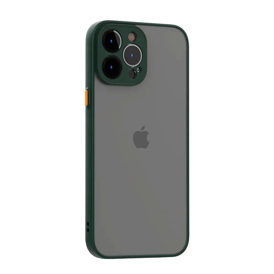 Матовий протиударний чохол для iPhone 14 Pro Max зелений бампер