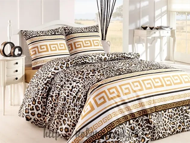 Двоспальний комплект постільної білизни 180х220 Ранфорс бавовна (20302) Кольорова постільна білизна натуральна, фото 1