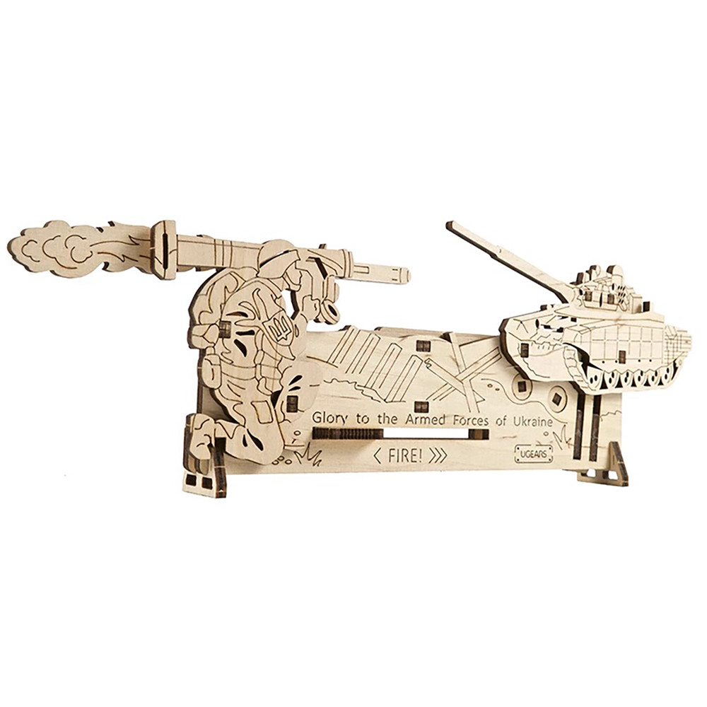 Механічний 3D пазл "Вистрілив-забув", 42 елементи UGEARS (4820184121539), фото 1