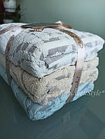 Комплект банных полотенец 3шт 70*140см жаккард "Coton Deluxe", Турция