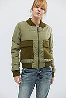 Куртка женская демисезонная спортивная с карманами хаки 8731-1