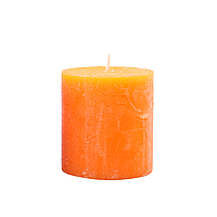 Свеча цилиндрическая Candlesense Decor Rustic оранжевая 75*70 (33 ч)