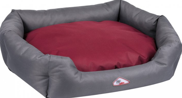 Лежак для собак і котів Pet Fashion "BOSPHORUS" 1 (60х53х18 см) Сіро-малиновий