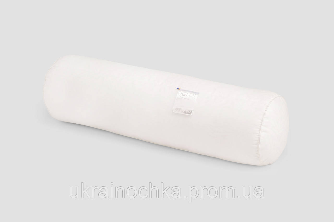 Подушка валик гіпоалергенна в жакардовому сатині 10020 V Best Quality Біла