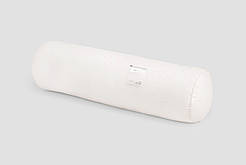 Подушка валик гіпоалергенна в жакардовоv сатині 10016 V Best Quality Біла