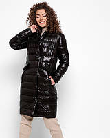 Куртка женская утепленная демисезонная удлиненная стеганая X-Woyz LS-8867-8 черная