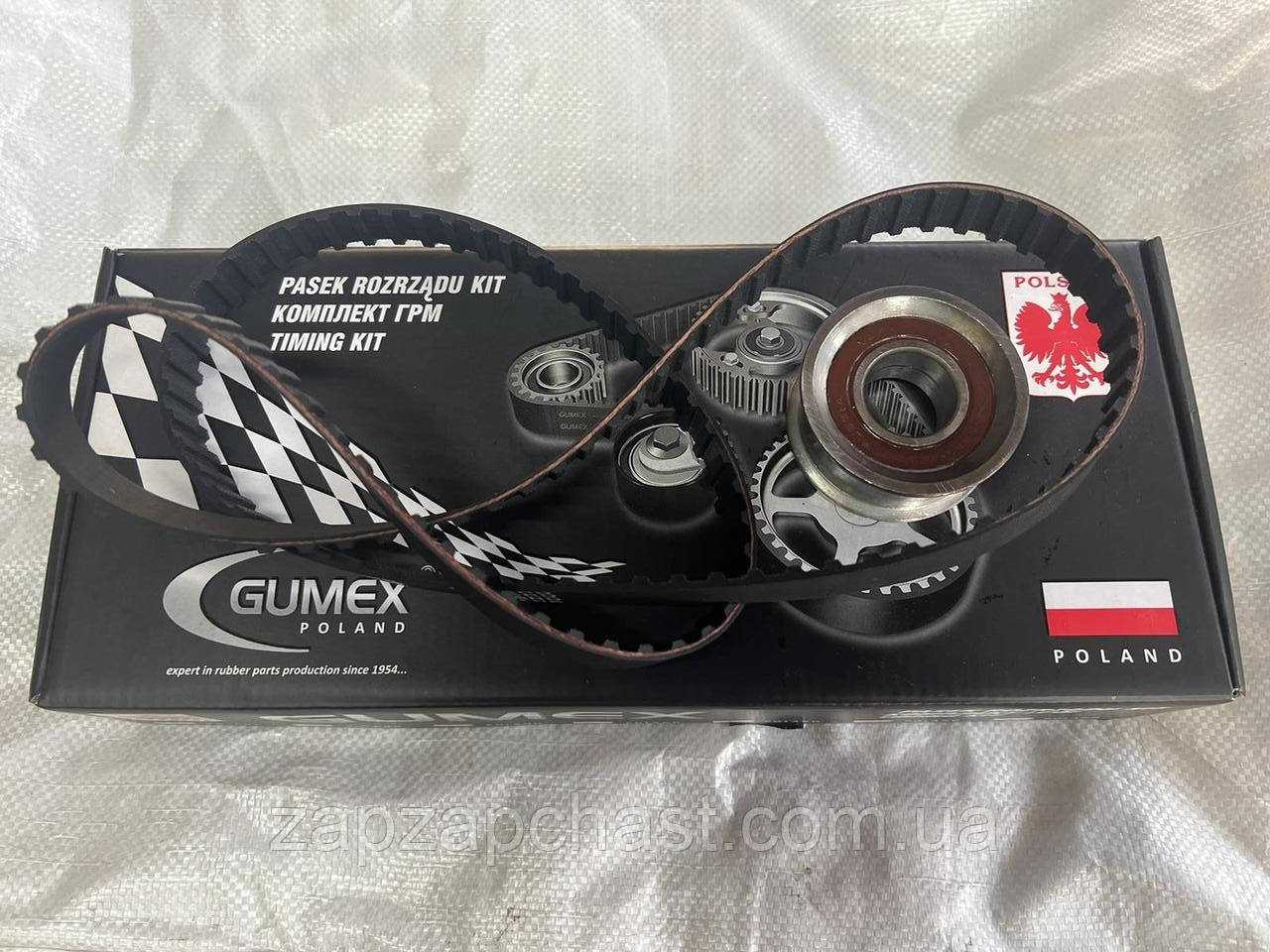 Набір гм ваз 2104 2105 2107 gumex (ролик + ремінь)