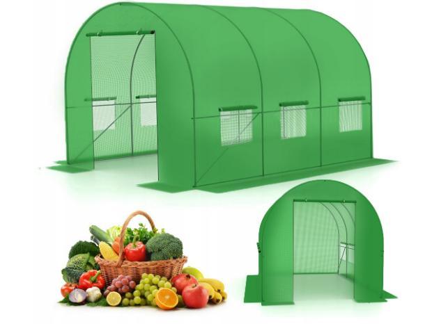 Тунельна теплиця з поліетилену 2x3 м Funfit Garden парник з вікнами та фартухом 140 г/м²